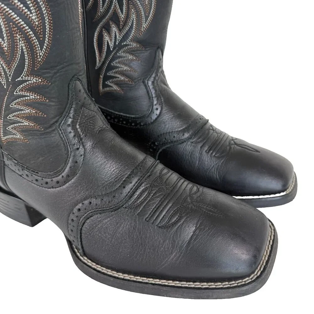 Ariat Sport Performance Western Cowboy Boots Men's Black boot 10016292 Size 8.5D